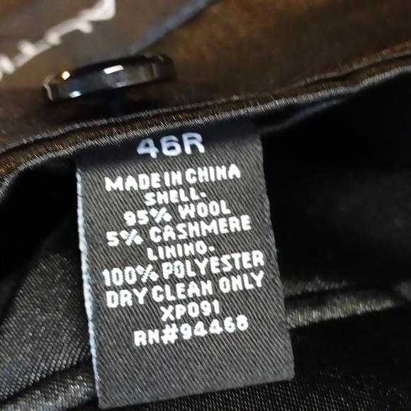 Nautica Men's Black Wool Peacoat Size 46R - Picture 9 of 9